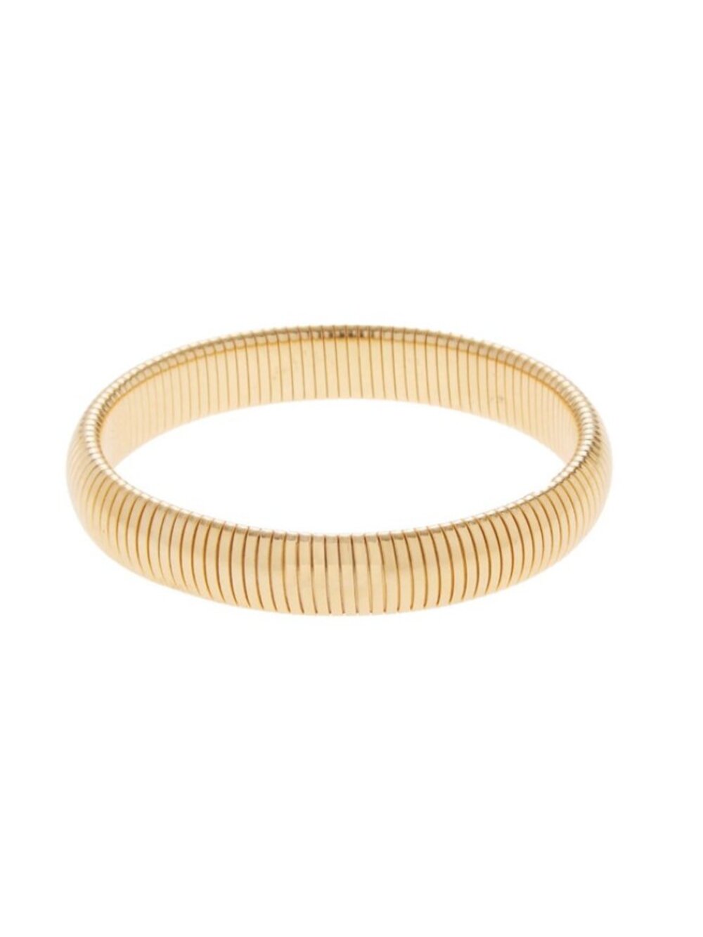 Ben-Amun Gold Brandy Cobra Bangle Bracelet, 12 mm, 24K Gold Plated Brass